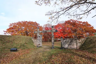 historical remains of the Sendai clan's fort in Shiraoi